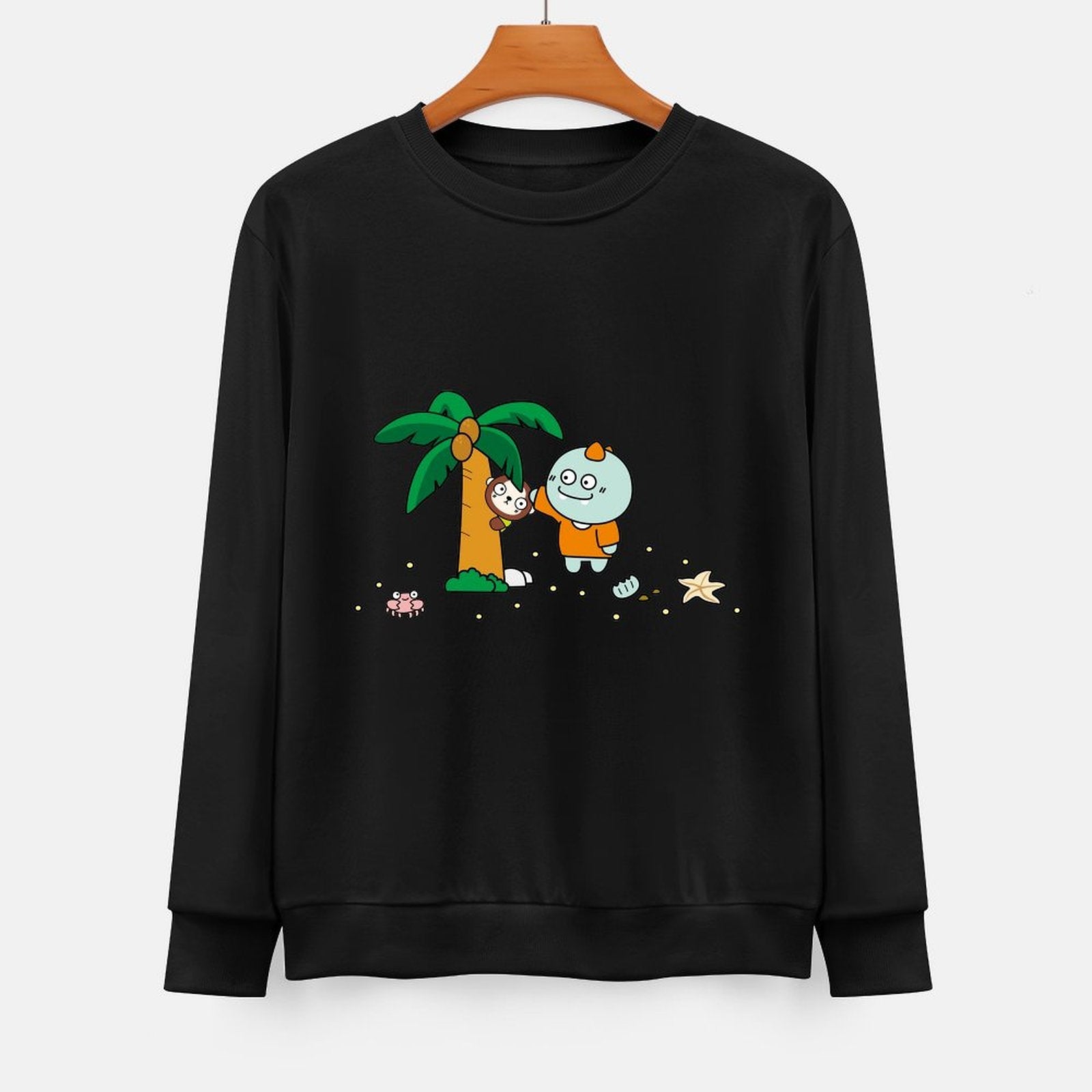 Front Patterned Long Sleeve TopEdition Relaxed